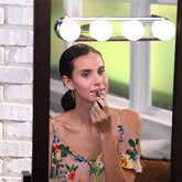 Portable Makeup Vanity Light Super Bright 4 LED Bulbs Makeup Mirror Lights Kit Battery Powered Light Makeup Accessory